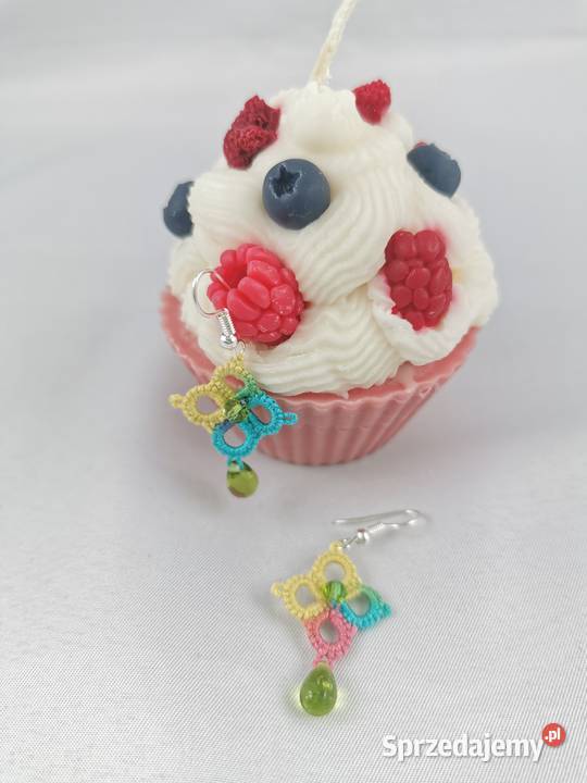 Kolczyki frywolitkowe sprzedam