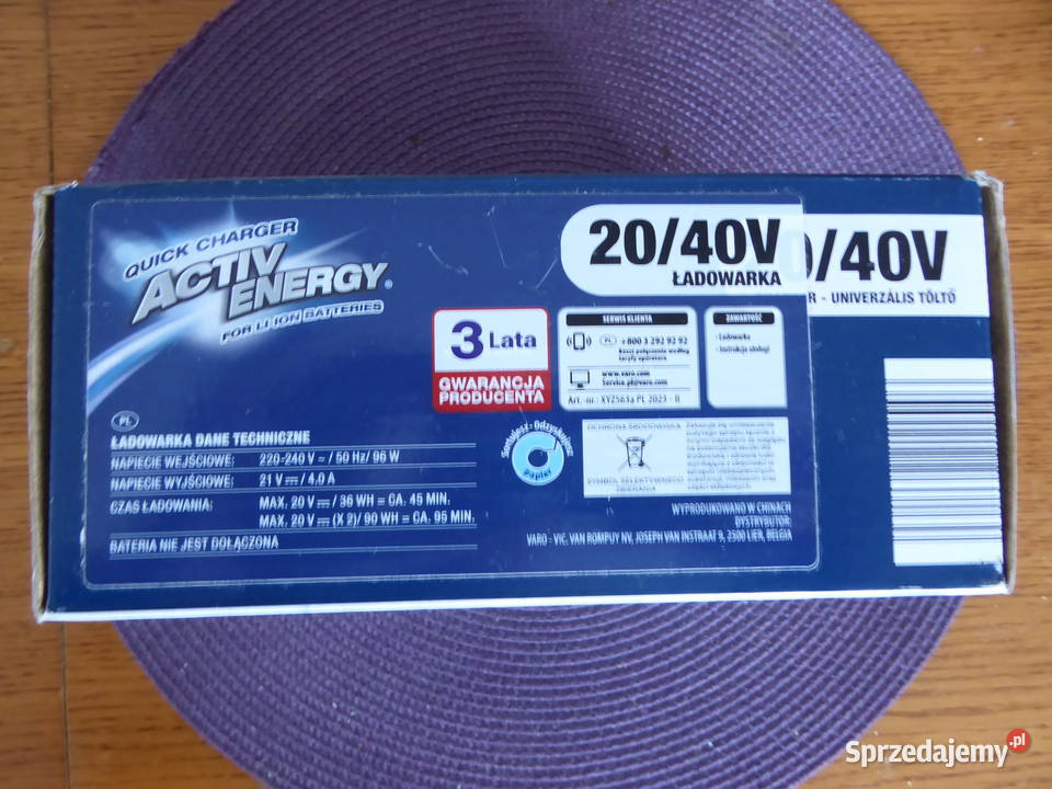 Nieużywana ładowarka 4A20V ACTIV ENERGY Olsztyn