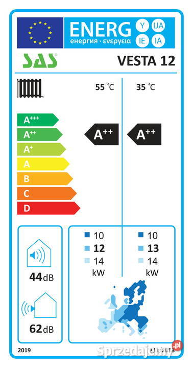 SAS POMPA CIEPŁA POWIETRZEWODA O MOCY 12 kW Pozostałe kujawsko-pomorskie sprzedam