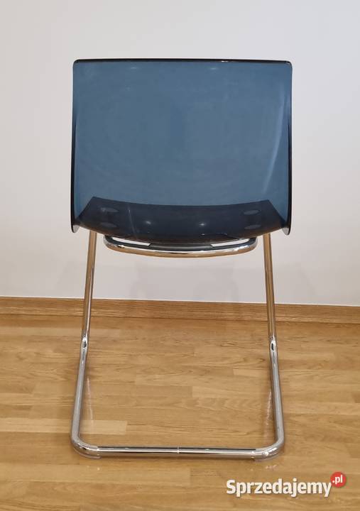 KRZESŁO IKEA TOBIAS niebieskie przezroczyste 82cm Krzesła Kalisz sprzedam