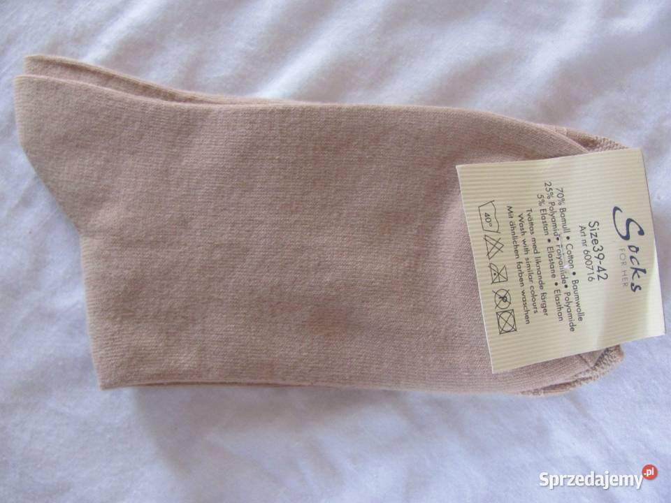 skarpety damskie socks for her jasno beżowe 3942 Inna marka