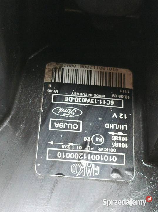LAMPA PRZÓD LEWA EUROPA 6C1113W030DE Ford Rok produkcji 2006