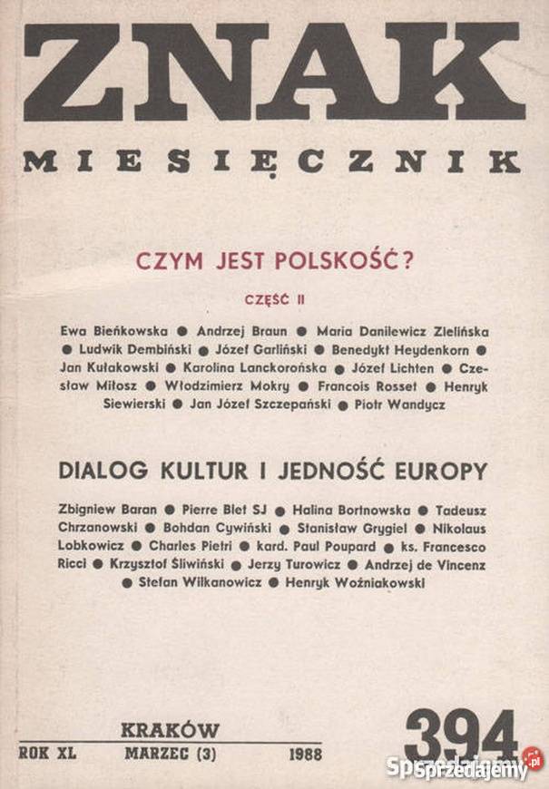 ZNAK KRAKÓW 1988 394 Czasopisma mazowieckie Warszawa