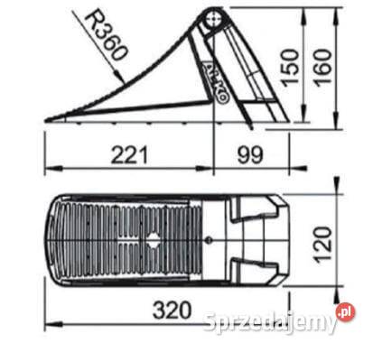 Klin pod koło PCW czarny UK 36 KL 1235990 Kamionna