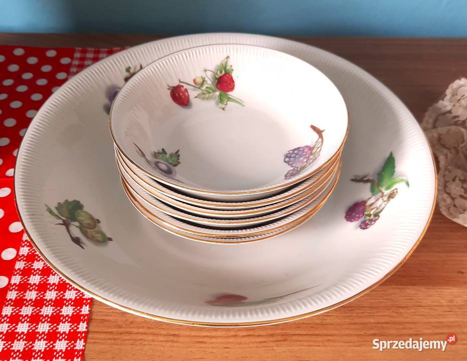 Porcelana Ćmielów Misa i Salaterki Gliwice