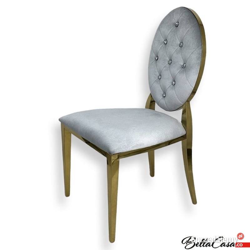 Krzesło glamour Ludwik Pikowane Tapicerowane 50cm mazowieckie Warszawa sprzedam