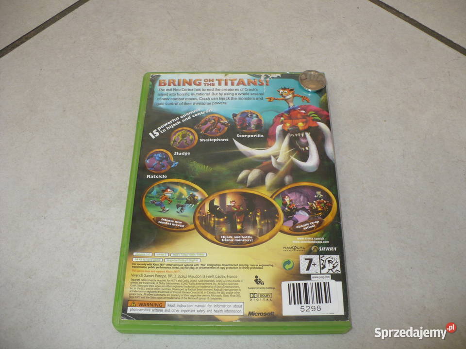 Crash of Titans na Xbox 360 dolnośląskie Jelenia Góra
