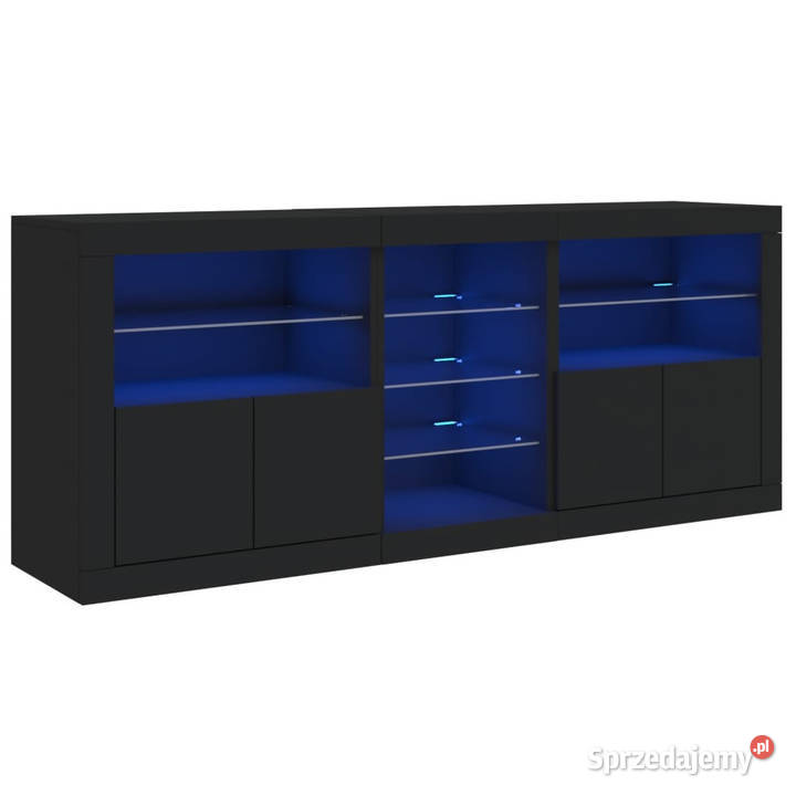 Szafka z oświetleniem LED czarna 162x37x67 Warszawa sprzedam