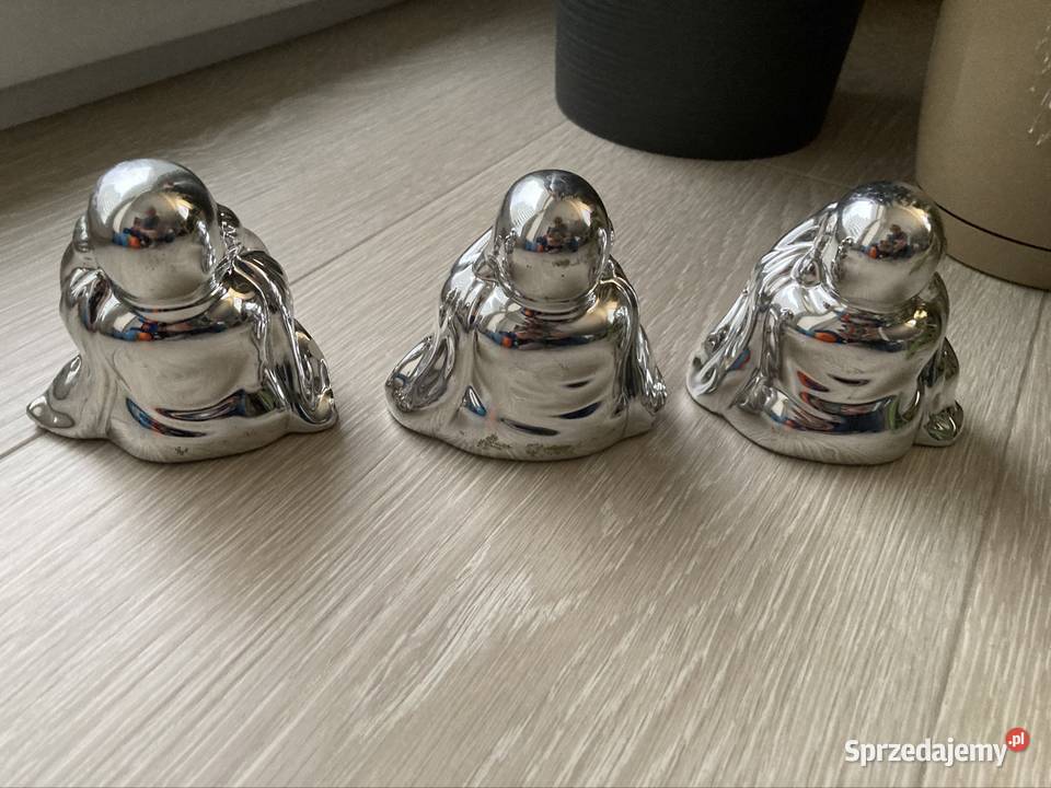 Trzy figurki Budda poza nie widzę nie słyszę nie Warszawa