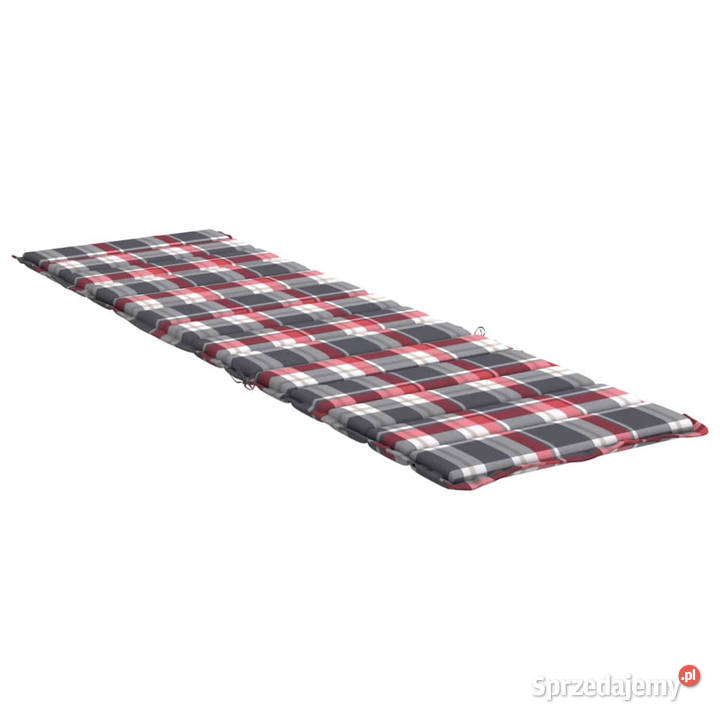 Poduszka na leżak czerwona krata 200x60x3 mazowieckie Warszawa