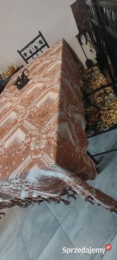 Oldschool reprezentacyjny duży stary obrus kapa Ruda Śląska