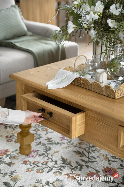 Drewniana ława z szufladkami MES 07 Maków Podhalański