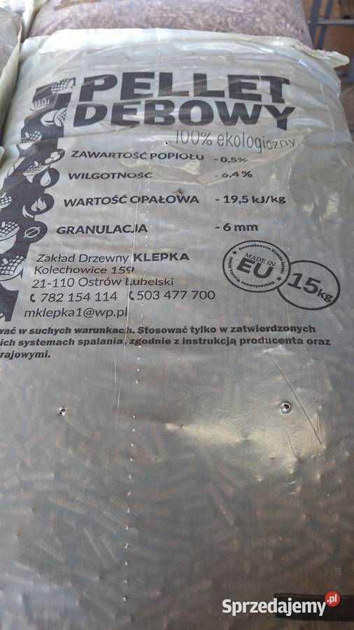Pellet dębowy 6mm PRODUCENT