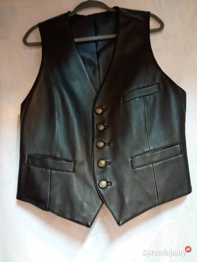M Ekskluzywna skóropodobna Kamizelka Garniturowa Moda i Styl Kraków