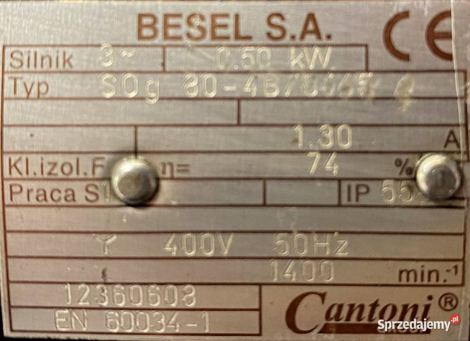 silnik elektryczny SOg 804B8465 050kW 1400obr