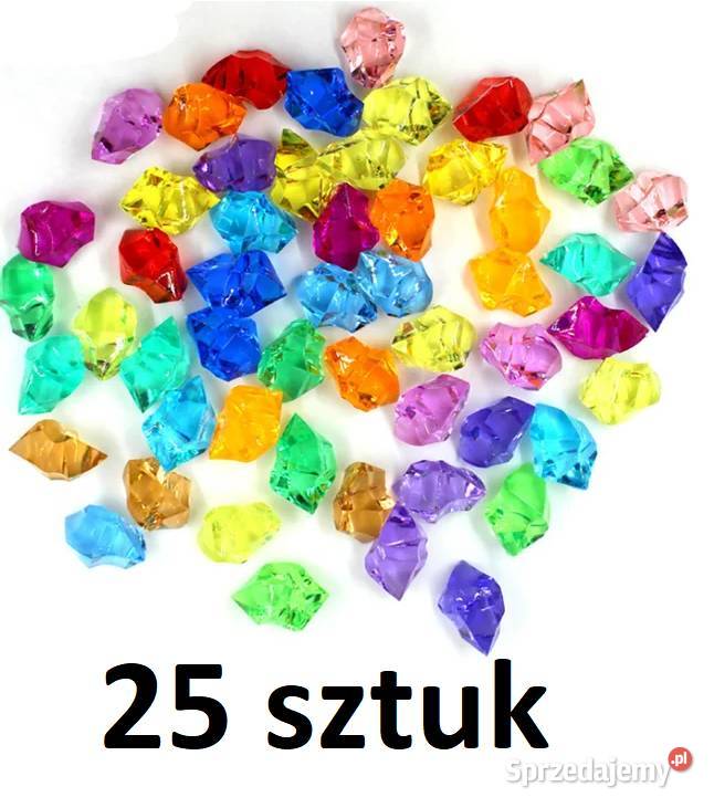 Akrylowe kryształy kamyki ozdobne 25 sztuk