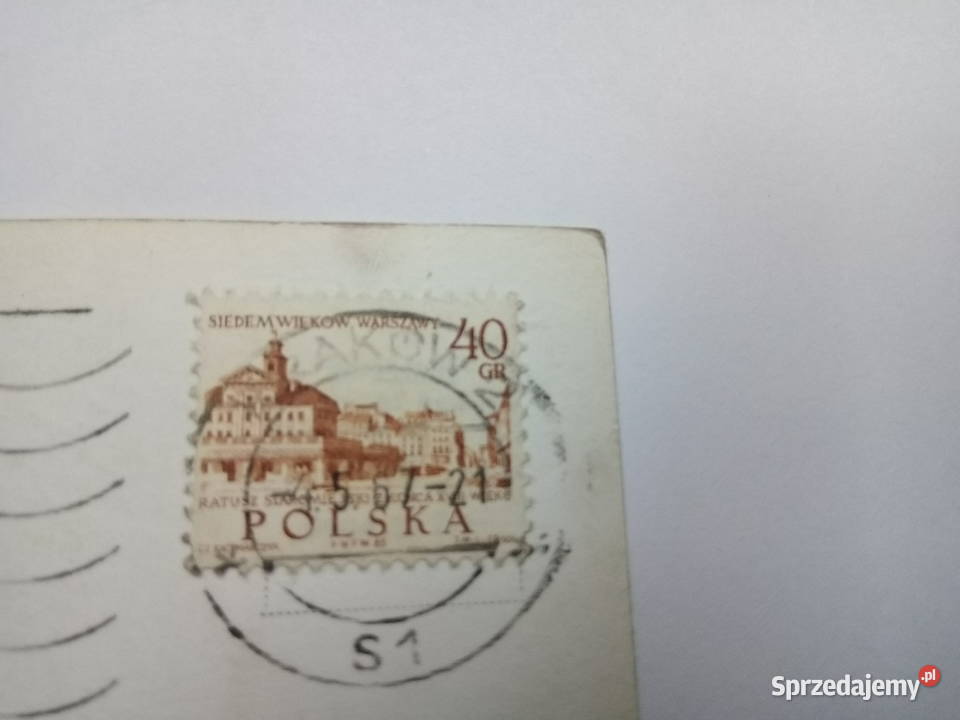 Pocztówka Kraków 1967r Znaczek Dąbrowa Górnicza