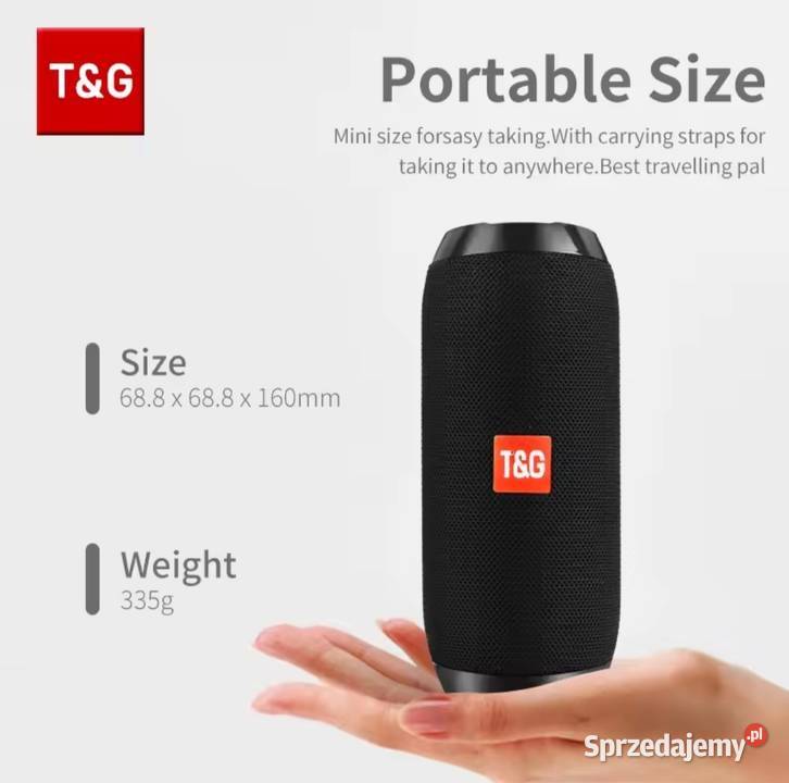 Głośnik przenośny BT TG bateria 1200mAh Super Audio Krotoszyn