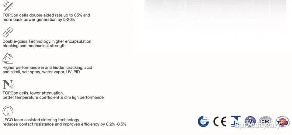 Paleta 33x Panel Fotowoltaiczny DAH Solar 700W Panele fotowoltaiczne