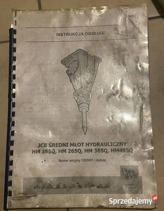 Instrukcja obsługi JCB średni młot hydrauliczny Biczyce Górne