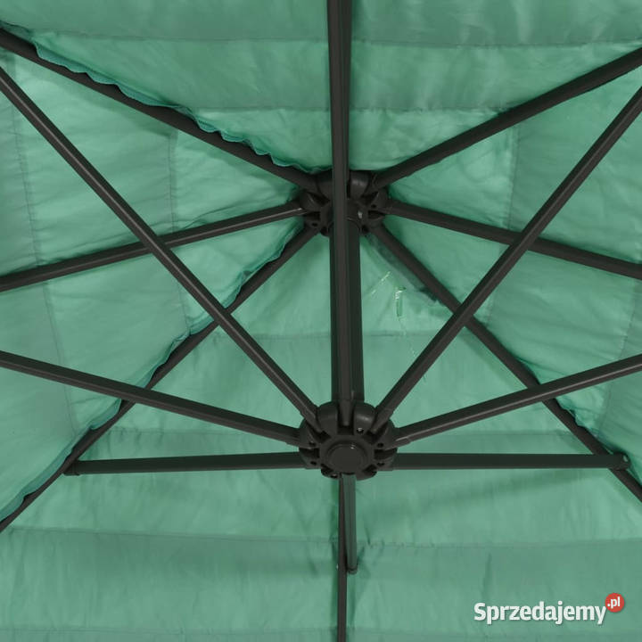 Parasol ogrodowy na stalowym słupku zielony Warszawa