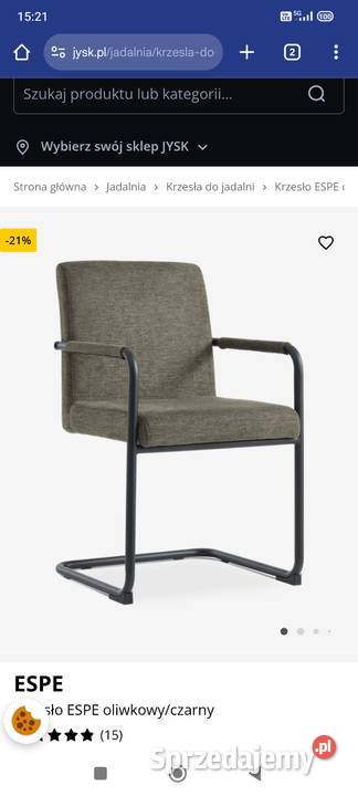 Krzesło ESPE oliwkowyczarny 2 Szczecin