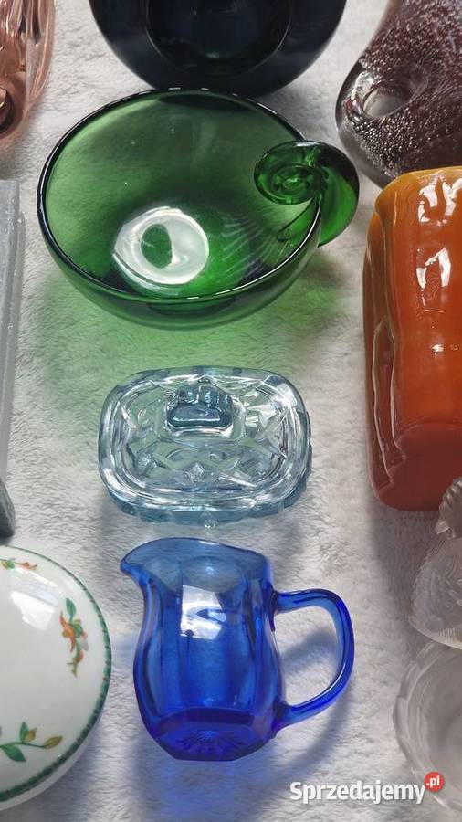 Szkło kolorowe prl 32 zestaw kryształy Kraków