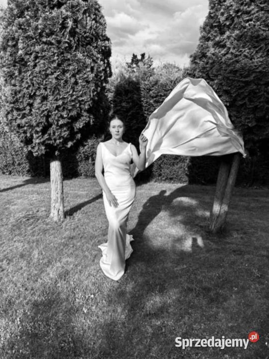 Elegancka suknia ślubna z dopinanym trenem NOWA Olsztyn