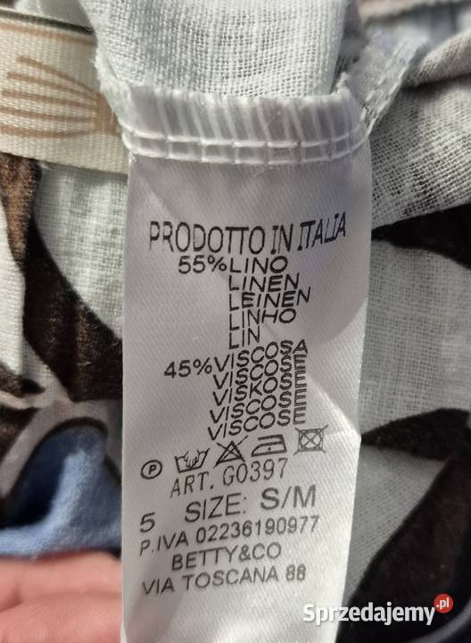 Lniane spodnie z mankietem sprzedam