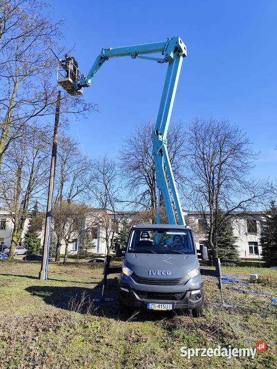 Usługi podnośnikiem koszkowym, zwyżką 21m. Zwyżka ,podnośnik koszowy.