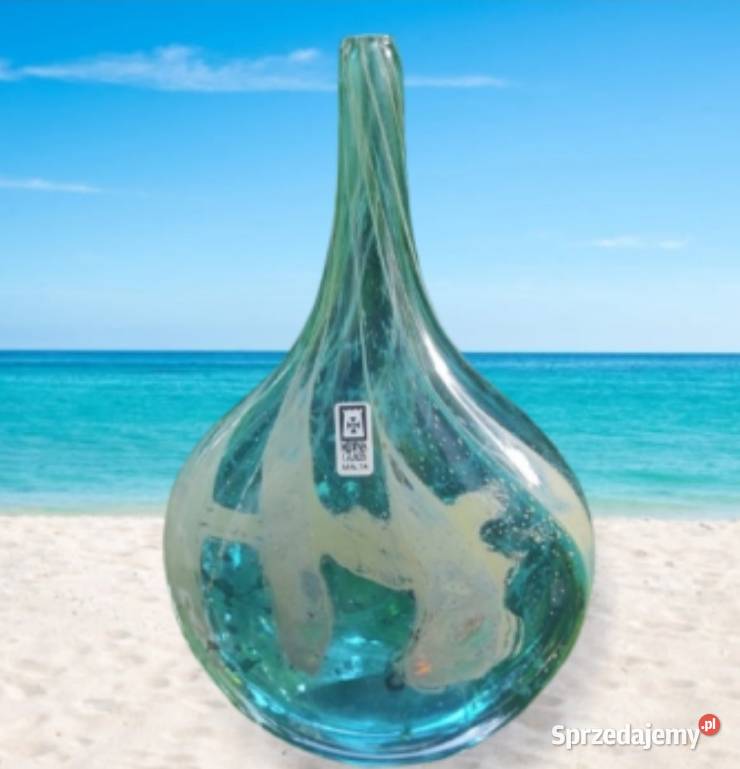 MDINA GLASS Szklany wazon w cudownych kolorach Pabianice