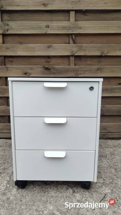 Biały kontenerek szafka na kółkach