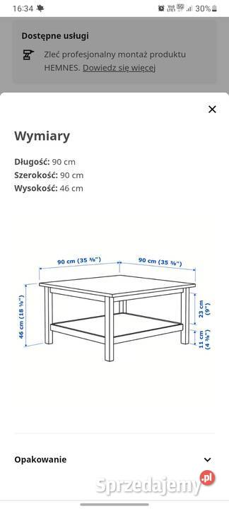 Stolik kawowy Ikea Czarnożyły