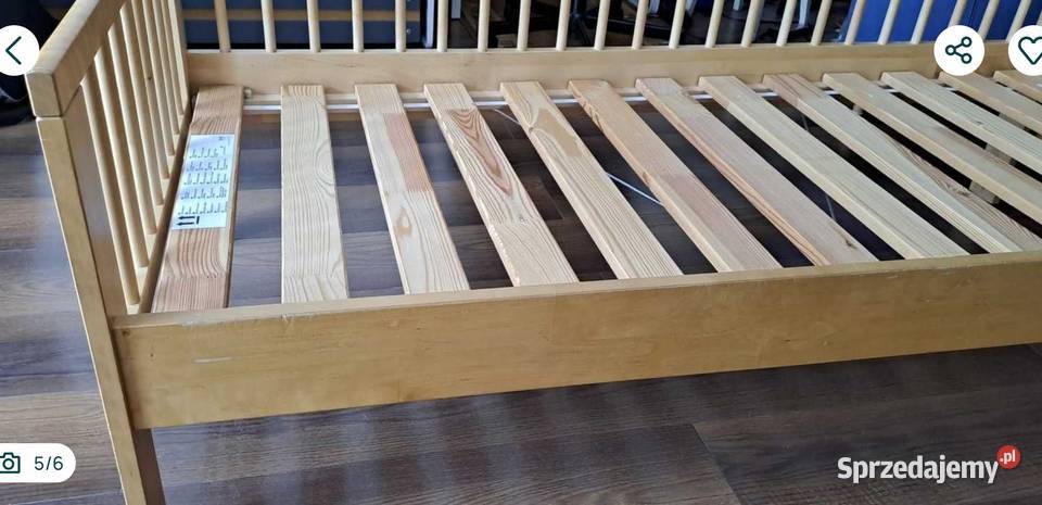 Łóżko dziecięce drewniane Ikea GULLIVER 160x70 Wrocław sprzedam
