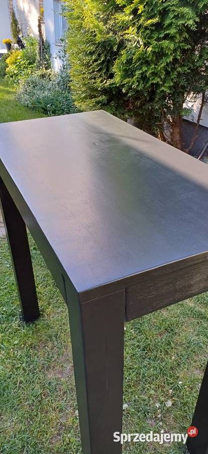 Stół barowy drewniany czarny bufet bar mazowieckie Łomianki