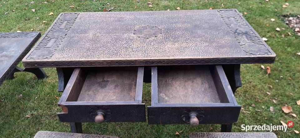 Meble ręcznie rzeźbione ok 40letnie Płońsk sprzedam