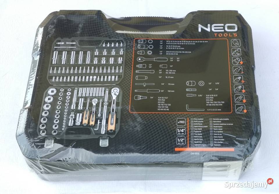Zestaw kluczy Neo 110 elementów nowy gwarancja lubelskie Dęblin