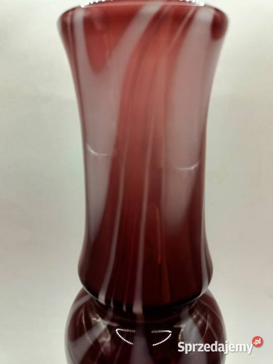 Wazon artystyczny grube szkło piękne wgłębienia