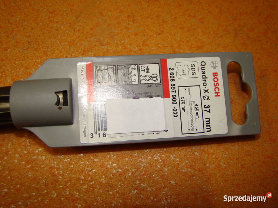 Wiertło SDS BOSCH fi 37 mm 450 x 570 mm Ref 2 śląskie Bielsko-Biała