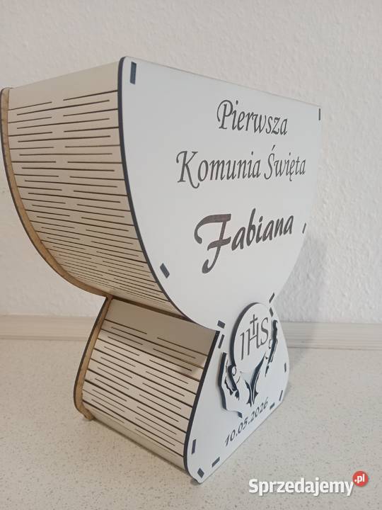 Biały Personalizowany kielich komunijny XL 25 Wszystkich Świętych Gorzów Wielkopolski sprzedam