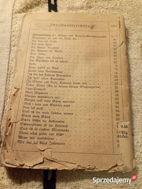 Śpiewnik żołnierzy niemieckich z nutami Zebrzydowice