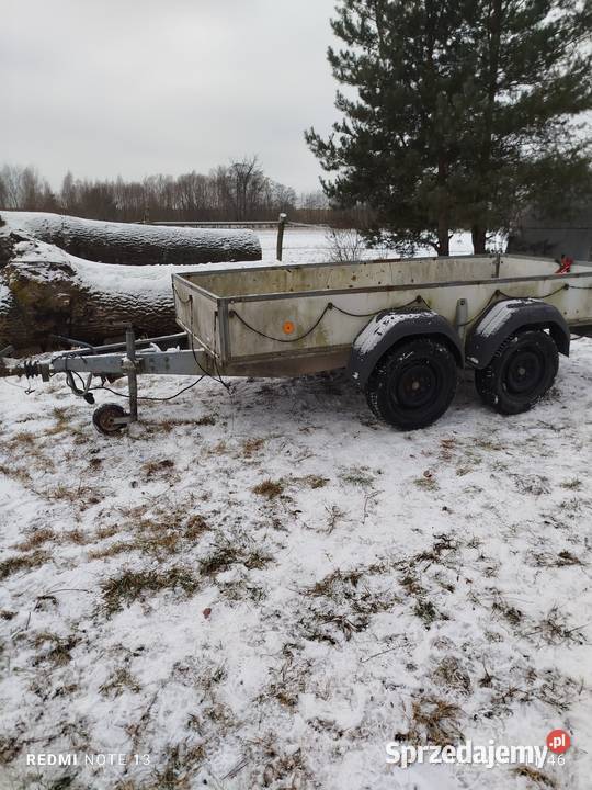 Przyczepa towarowa z hamulcem Burtowe i plandeki wielkopolskie Dąbie sprzedam