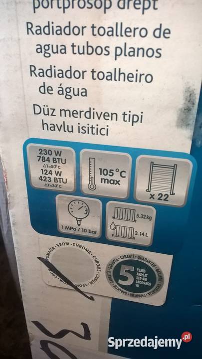 grzejnik chromowany łazienka hol kuchnia Mińsk Mazowiecki sprzedam