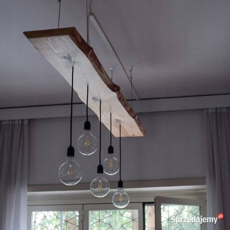 Lampa loft deska dębowa dąb NA WYMIAR retro warmińsko-mazurskie Bartoszyce sprzedam