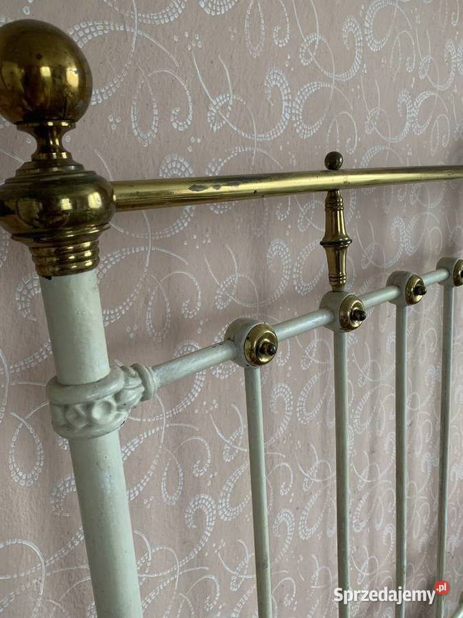 Antyczne Łóżko Metalowo Mosiężne pomorskie Pinczyn sprzedam