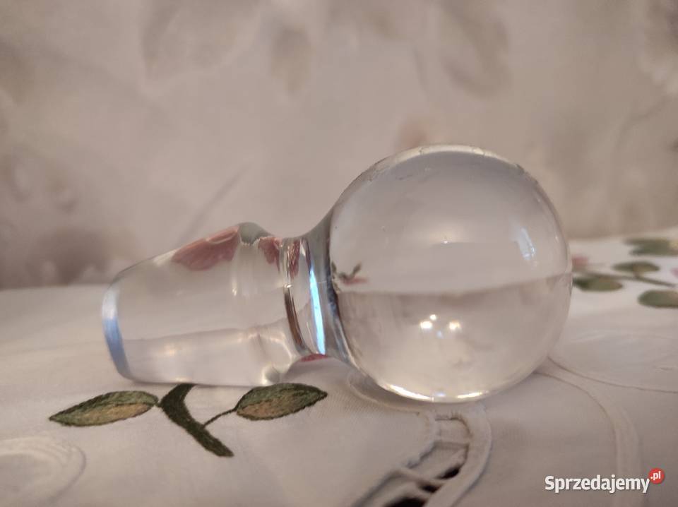 Karafka kryształowa grube miodowe szkło NOWA podlaskie Białystok