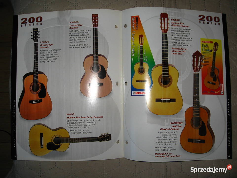 Hohner 2005 Acoustic Guitars guitar catalog pomorskie Kępice