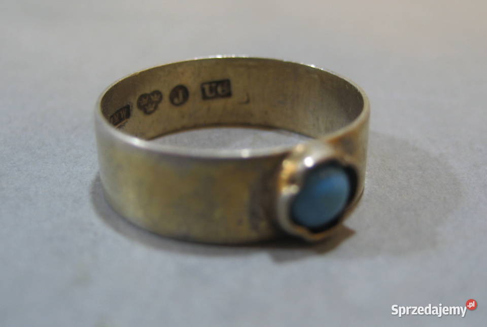 Stary Srebrny Pierscionek 1989 r Warszawa