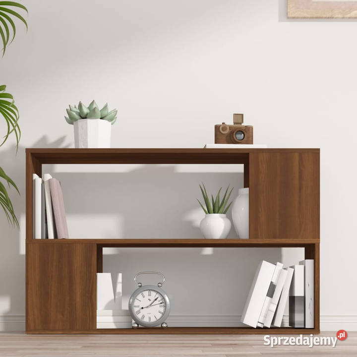 Regał na książki brązowy dąb 100x24x63 WM816040 mazowieckie Warszawa