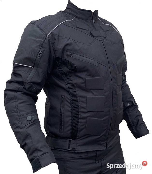 Komplet motocyklowy czarny uniwersalny spinany Witnica